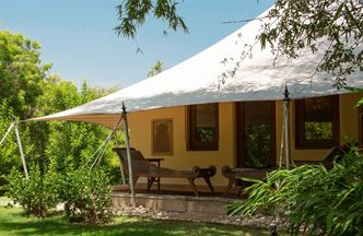 Oberoi Vanyavilas Ranthambore tiger park India luxury tented camp