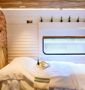 Belmond Royal Scotsman Bamford Haybarn Spa, luxury train spa Europe, luxury wellness travel, www.BarefootLuxe.net