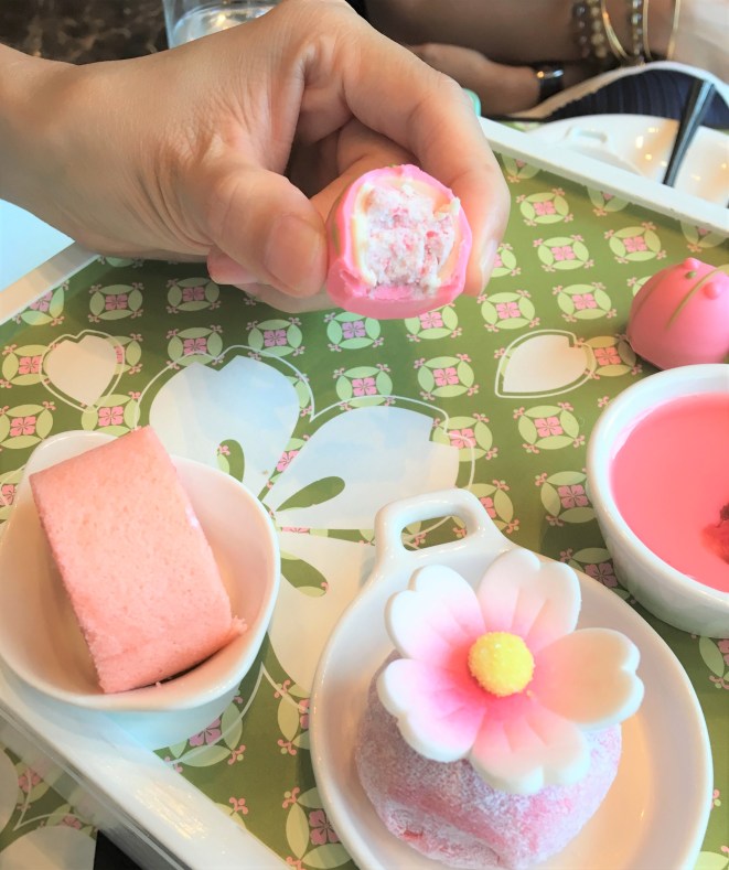Sakura blossom afternoon tea set, Okura Prestige Bangkok hotel, best luxury hotel Bangkok, www.BarefootLuxe.net