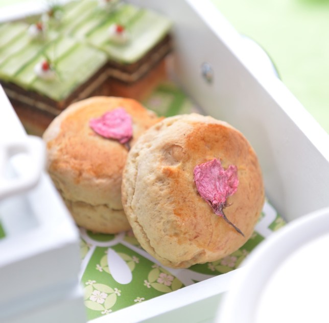 Sakura blossom afternoon tea set, Okura Prestige Bangkok hotel, best luxury hotel Bangkok, www.BarefootLuxe.net